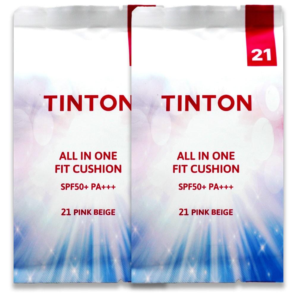 Tintone All-in-One Fit Cushion Pact Refill (12g), 2 pcs, No. 21