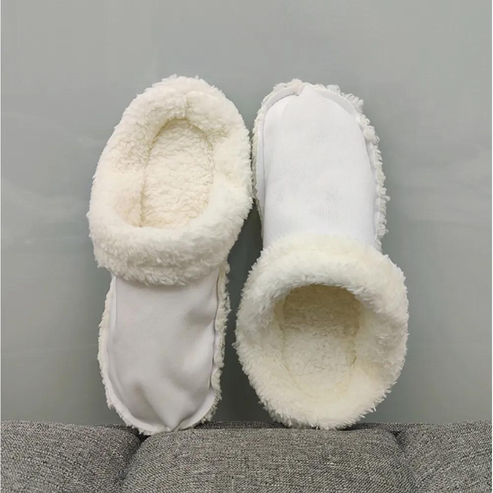 Crocs Compatible Detachable Fur Lined Clogs Pearl Thermal Protection