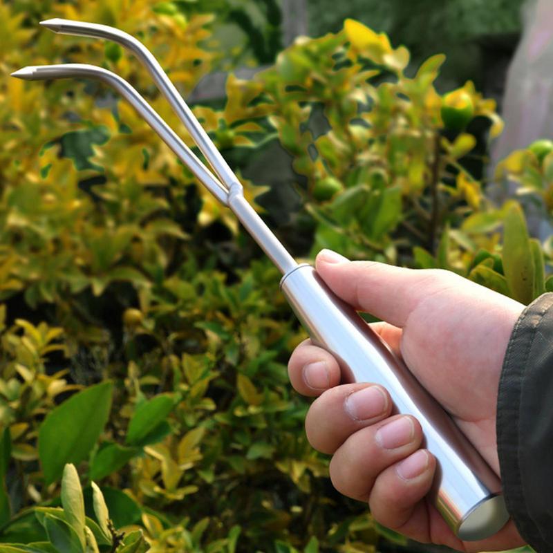 Zappetta Manuale Mini Rastrello Attrezzo Rotante, Estrattore Manuale per Erbacce, Strumento per Diserbo in Acciaio Inossidabile, Attrezzo Manuale da Giardinaggio