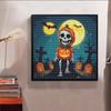 DIY Diamond Painting Canvas Pumpkin Skeleton Moon Pattern 5D Rhinestone Art Kit for Home Wall Decor Crafting Hobby Gift Set
