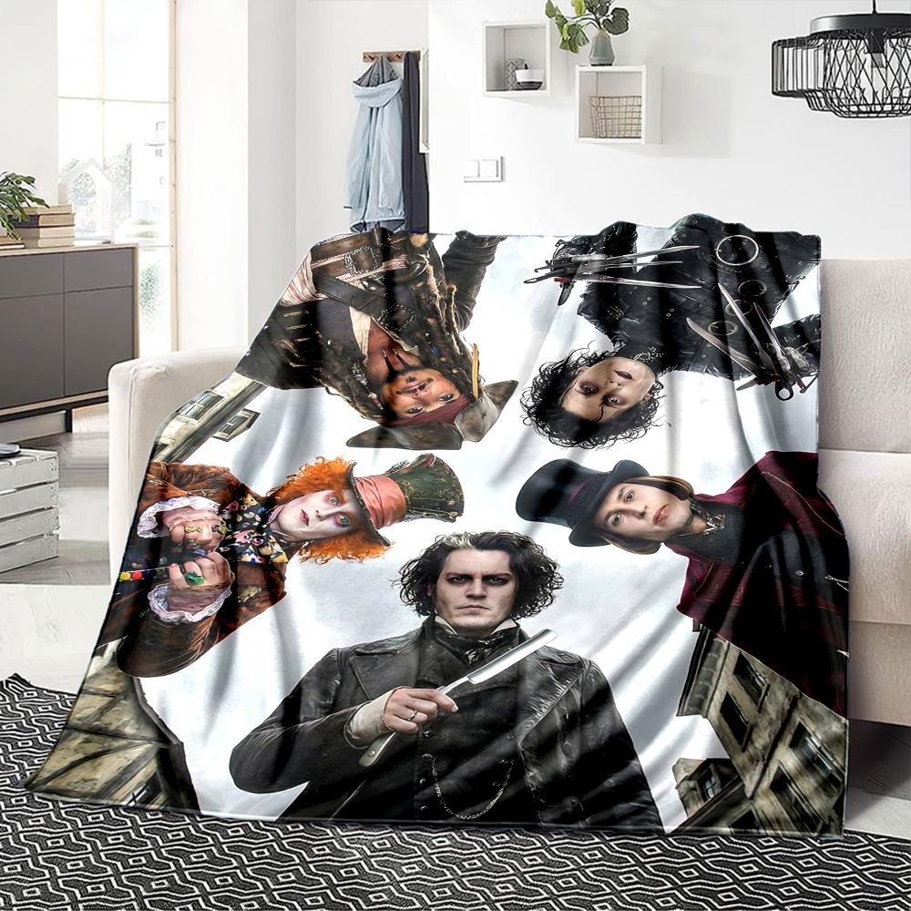Alice Wonderland Mad Hatter'S Tea Party Blanket Soft Throw Blanket For Home Bedroom Bed Sofa Travel Office Solid Christmas Blanket