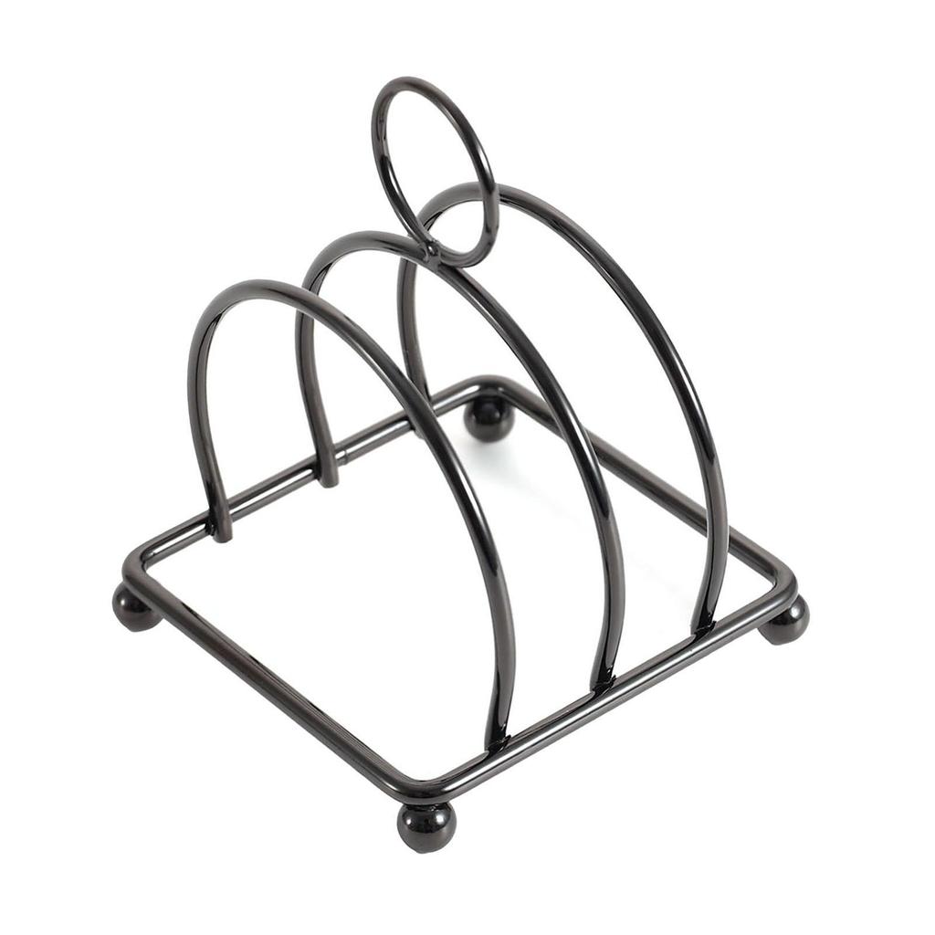 Stainless Steel Toast Rack Space Saving Easy to Clean Bread Stand 3 Slice Slot Loaf Slice Holder for Home, Gathering, Table Cafe