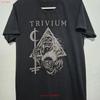 Trivium Reaper Triangle T Shirt Size L 22x29 Heavy Metal Band Merch Vintage Washed Unisex Designer Clothes Casual Fashion