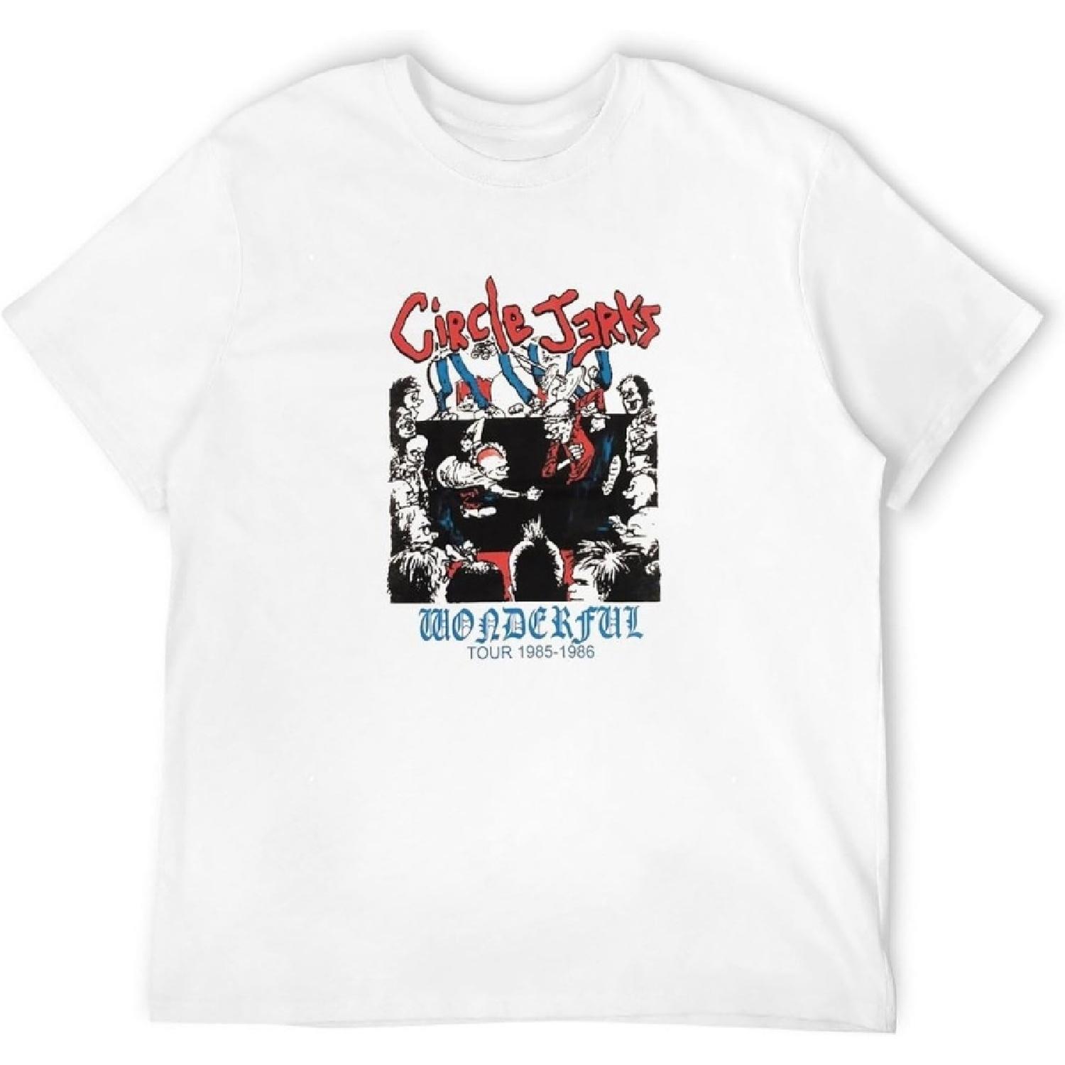 UUS HOMME Circle Jerks Wonderful Tour T Shirt Mens Rock N Roll Music Band S