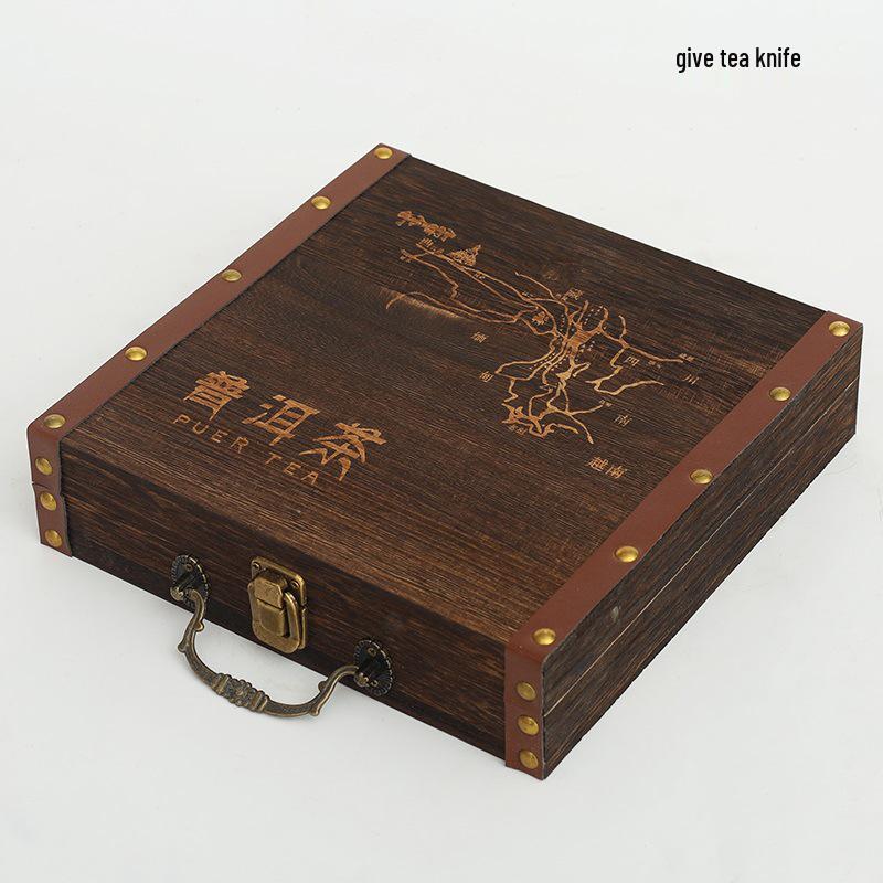 357g Solid Wood Pu-erh Tea Cake Storage Box - Universal Single Cake Gift Packaging