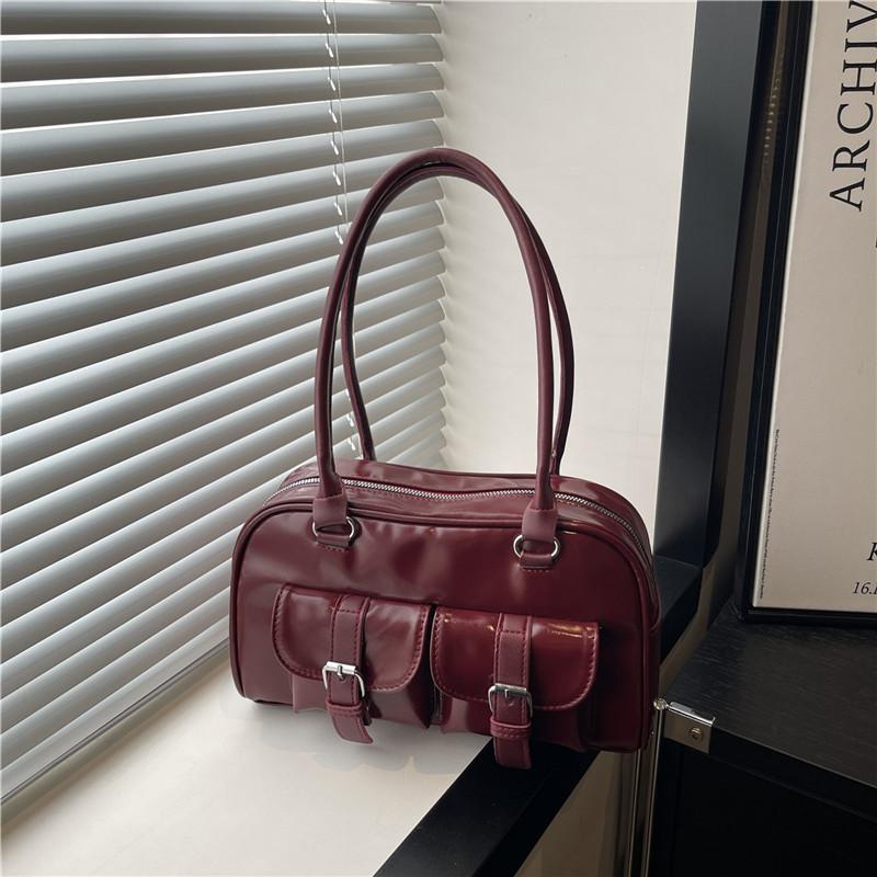 Minimalist Pu Shoulder Bag For Women With Large Capacity And Street Style For Daily Use