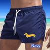 2025 Summer New Men's Quick-Drying Swim Trunks Sports Pants Swimwear Beach Shorts Jogging Shorts Dog Print