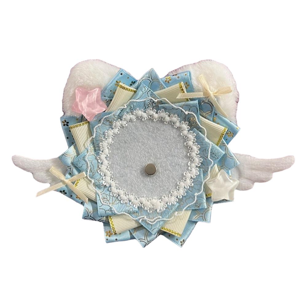 Angel Wings Badge Display Base Plush Cat Ear Pins Tray Cute Itabag Decor  Anime Badge Decoration синий