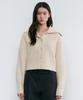 Musinsa Standard Woman Bubble Yarn Collared Cardigan [Cream]