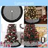 Premium Quality Black Checkered Christmas Tree Skirt With Sophisticated Design
