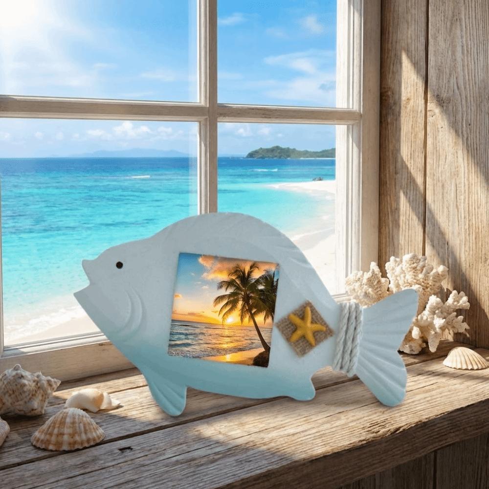 Unique-shaped Nautical Decor Frame 3-inch Instant Photo Frame Ocean-Themed Photo Frame  Coffee Shop