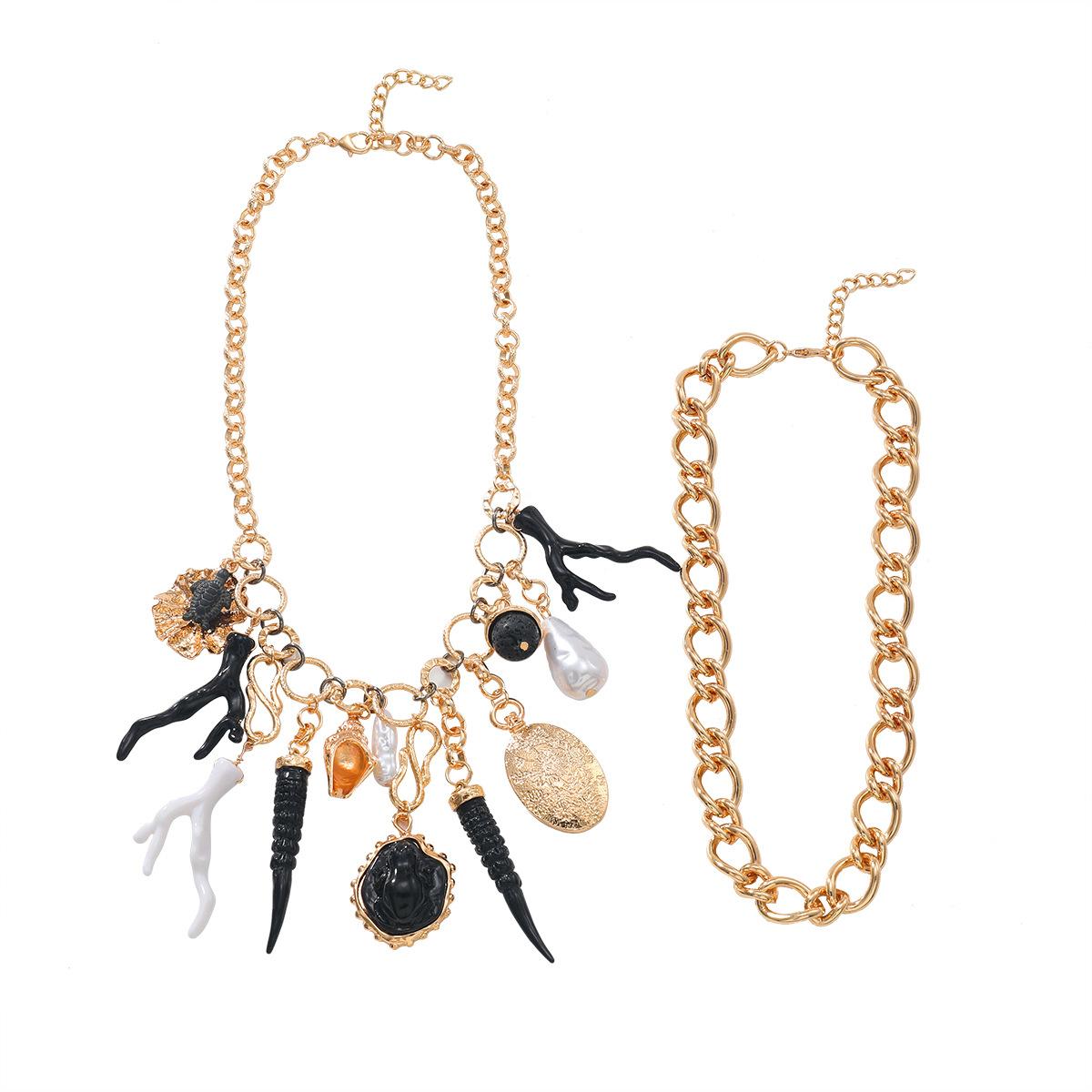 

Богемне святкове багатошарове намисто з бісеру One Size