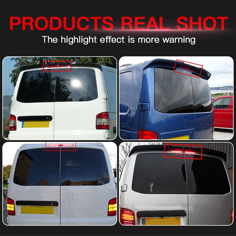2PCS High Level Third Rear Brake Light L/R Brake Lamp Center Brake Lamp Barn Door For VW Transporter T5 T6 Caravelle Multivan