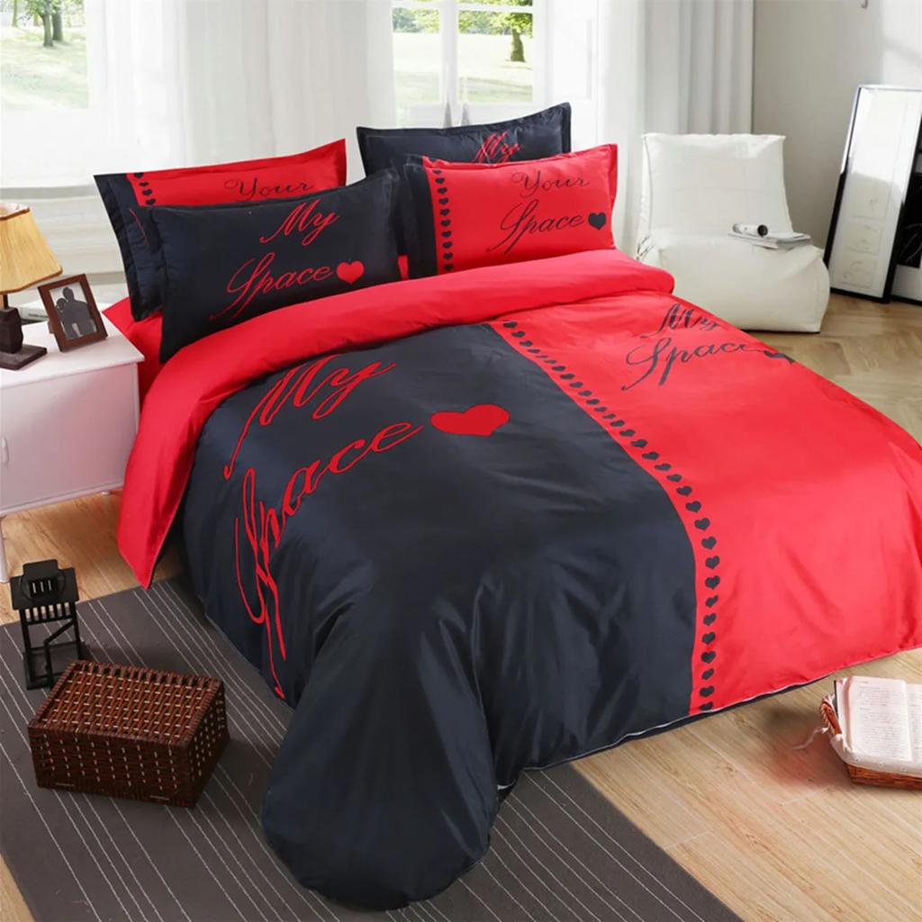 Mr And Mrs Couple Duvet Cover For Women Girls Romantic Valentines Gift Microfiber Quilt Cover For Bedroom Decoration Queen King