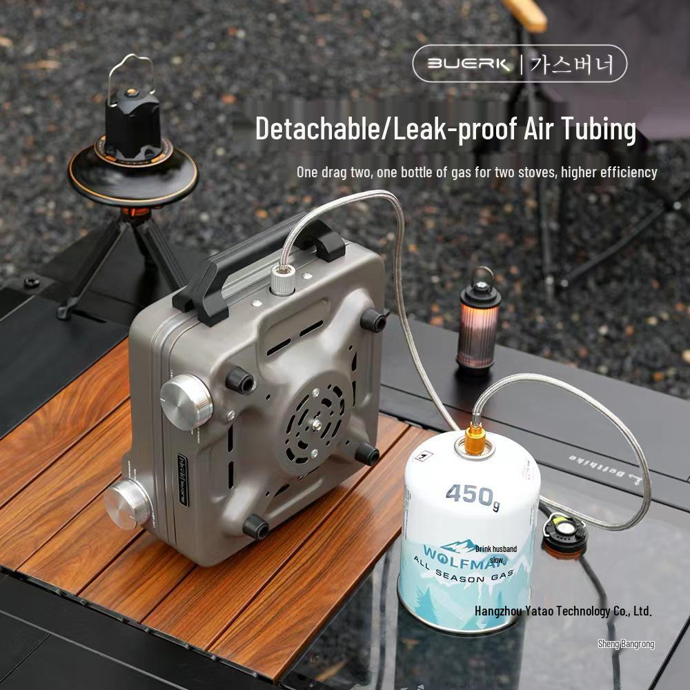 Outdoor Dual-Head High-Fire Folding Camping Stove