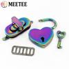 Meetee 2/5/8 Bucăți Cataramă Metalică Colorată cu Blocare pentru Geantă de Mână Portofel Cutie de Monede Cataramă Padlock Decorativ Accesorii Hardware Înlocuibile pentru Genți
