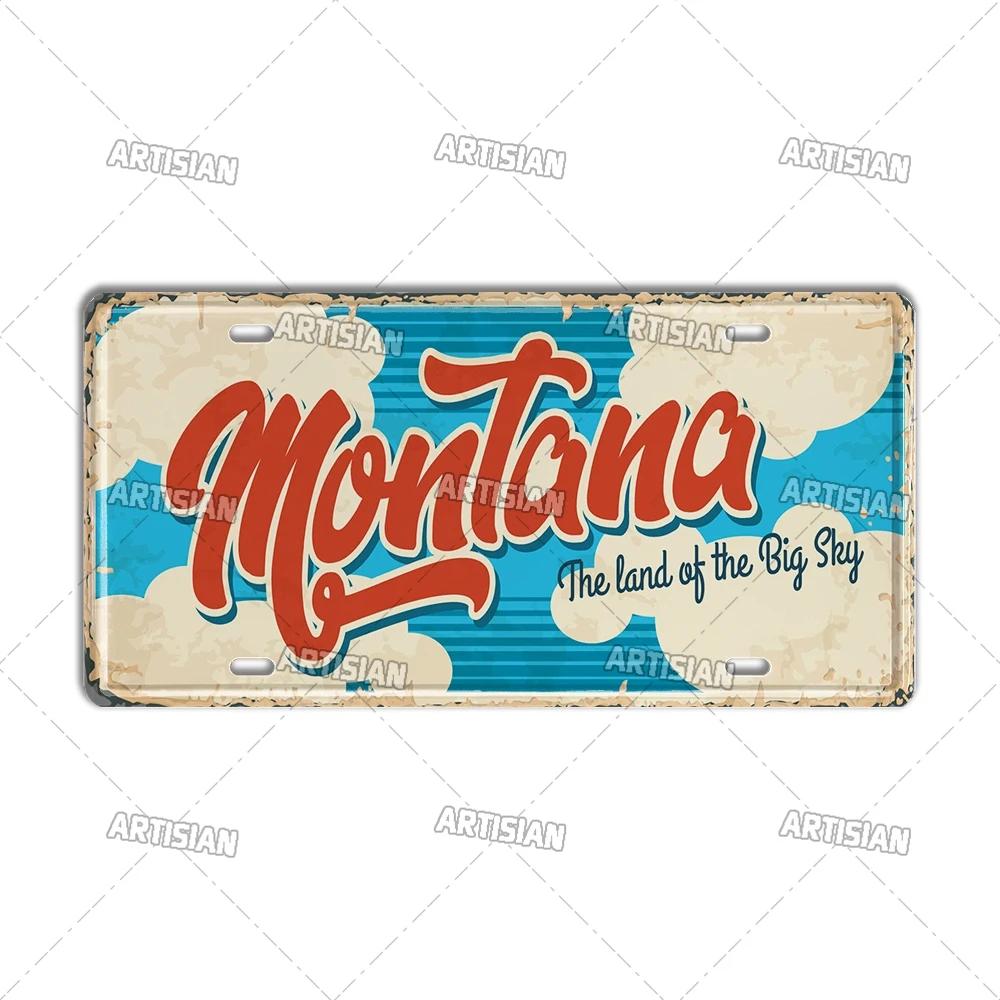 

Ремісник США Автомобіль Табличка Орієнтир Олов яний знак Місто США Держава Металева табличка Декор стін Гараж Бар Паб Клуб Готель Кафе Кухня Дім 30x15cm