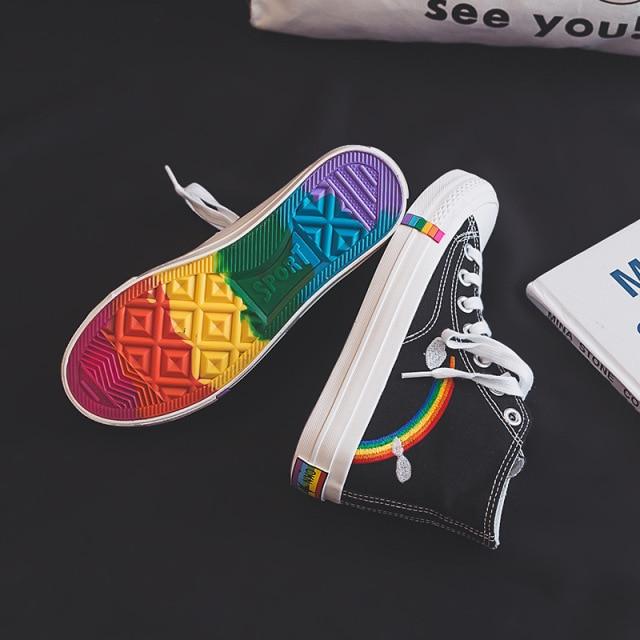 multicolor canvas shoes