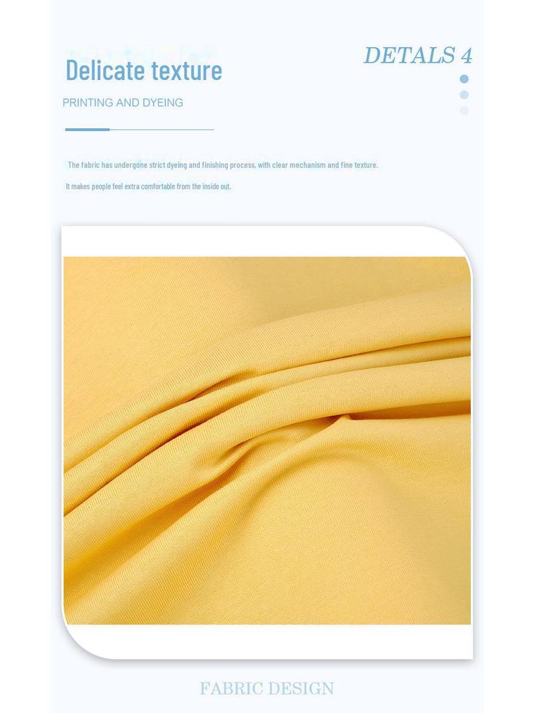 300g Heavyweight Combed Cotton Double Yarn T-Shirt Fabric - Smooth, Trendy, Pure Cotton Sweat Cloth