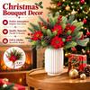 5Pcs Handcraft Artificial Christmas Pine Realistic Christmas Pine Branch  Floral Stems