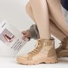 2024 Весняні Жіночі Модні Канвасові Чоботи-Платформа Лицарського Стилю - Універсальний Корейський Кампусний Стиль