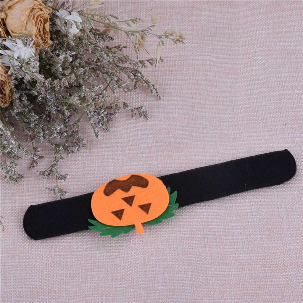 Pulseira Snap Slip de Halloween Pulseiras de Amizade Slap com Designs Variados de Halloween Decorações para Festa de Halloween Presente de Aniversário