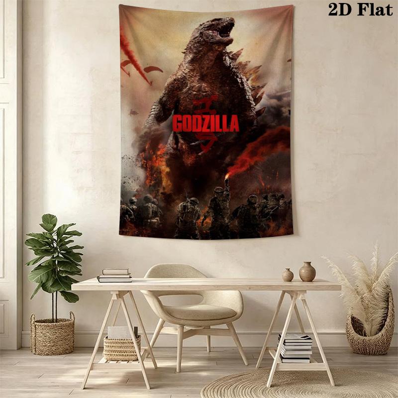 Godzilla Monster Kingdom Unleashed Tapestry Background Cloth Wallmounted Background Cloth Work Of Art Wall Covering Decoration