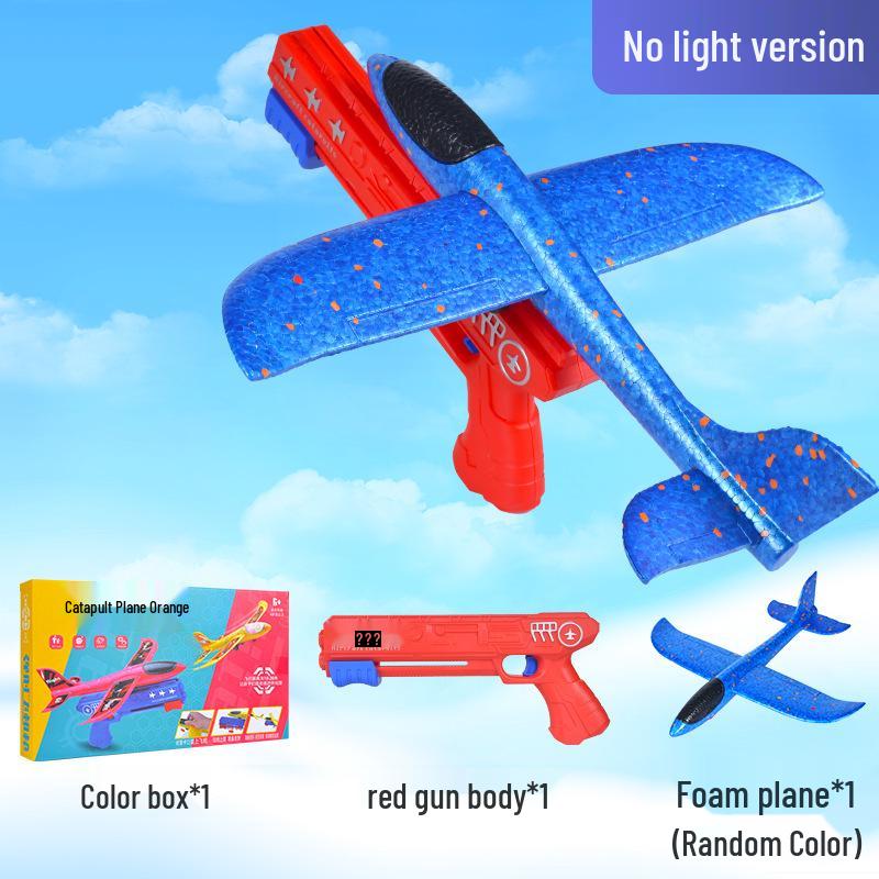 Luminous Foam Ejection Airplane Gun Toy for Kids - Outdoor Gliding Boomerang Model