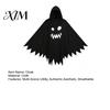 Comfortable Trick Or Treat Gear Halloween Ghost Cloak with Hood, Loose Fit Irregular Hem Costume Family Dress Up for Cosplay Party, White Spooky