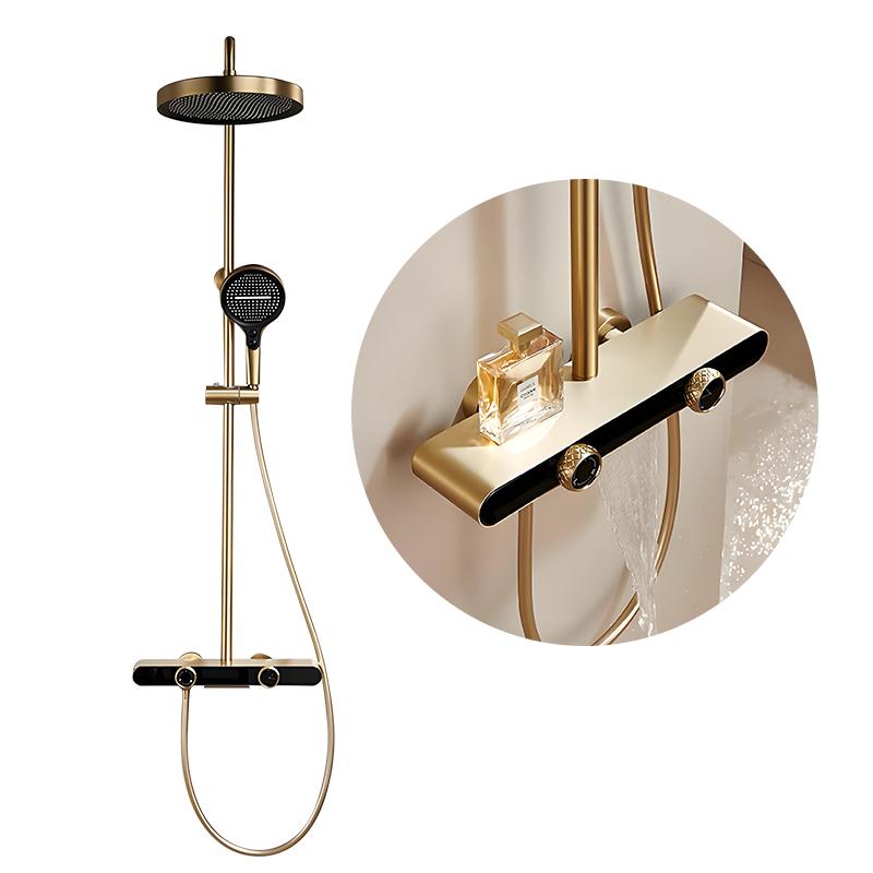 

VGX Gold Shower System Set Bathroom Shower Faucet Set 3-way Rainfall Shower Set Shower Mixer Crane with Hand Shower Set White 11 inch