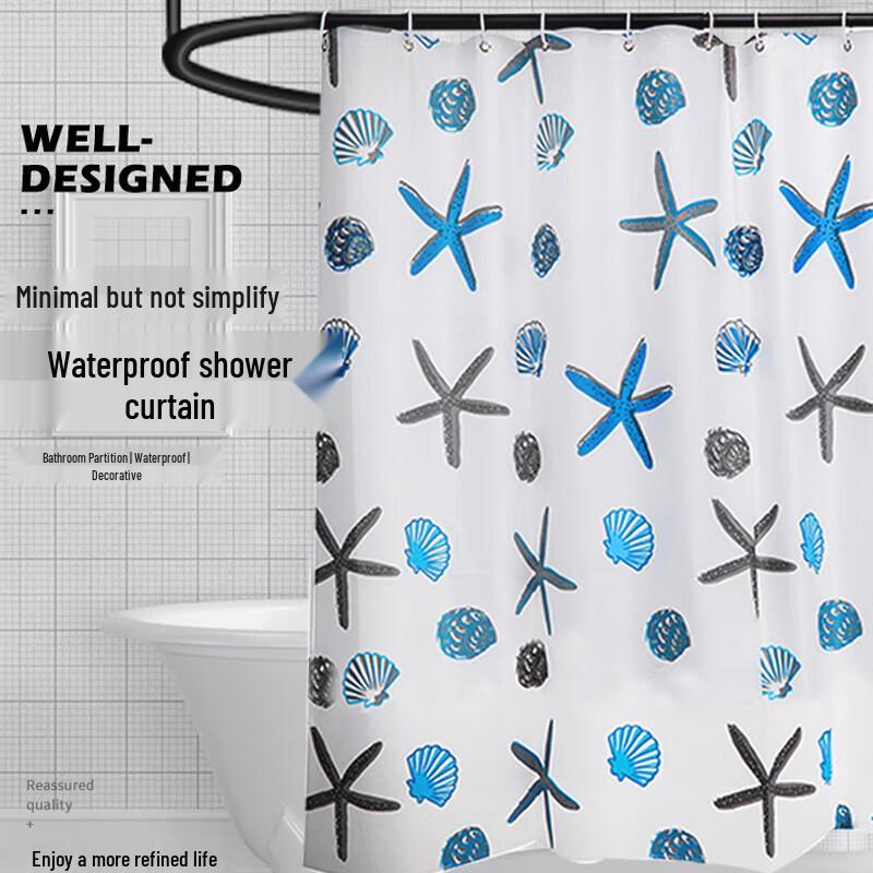 TaTanice Starfish Shower Curtain