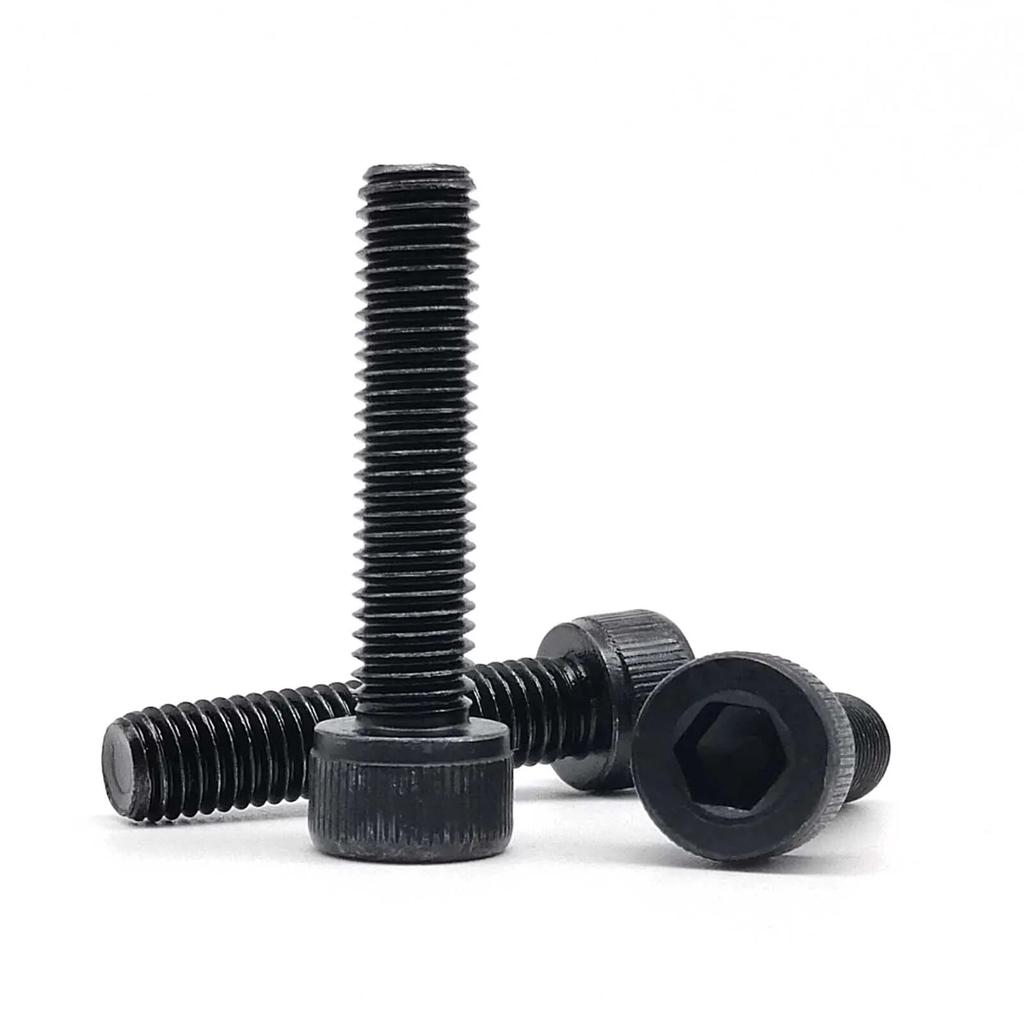 DIN912 M1.6 M2 M2.5 M3 M4 M5 M6 M8 Hexagon Hex Socket Head Cap Allen Bolt Screw 304 A2-70 Stainless Steel Black Grade 12.9 Steel