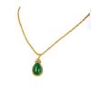 Ethnic Peacock Necklace: Brass Gold-Plated Double Wave with Ruby & Emerald Inlay - Perfect Gift for Mom