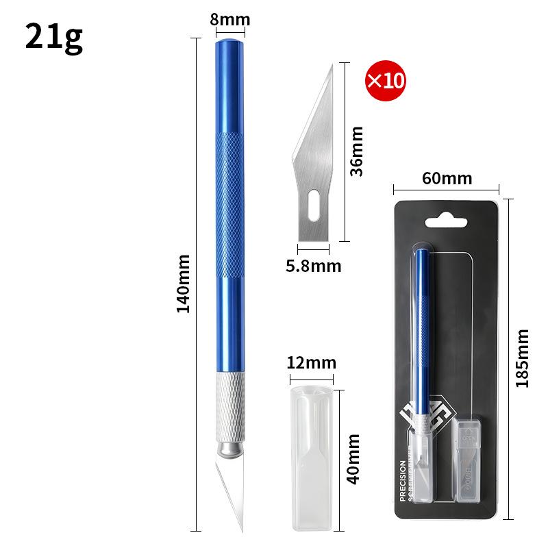 Bastelmesser aus Aluminiumlegierung für Handyfolie, Papier und Gummistempel-Schnitzen