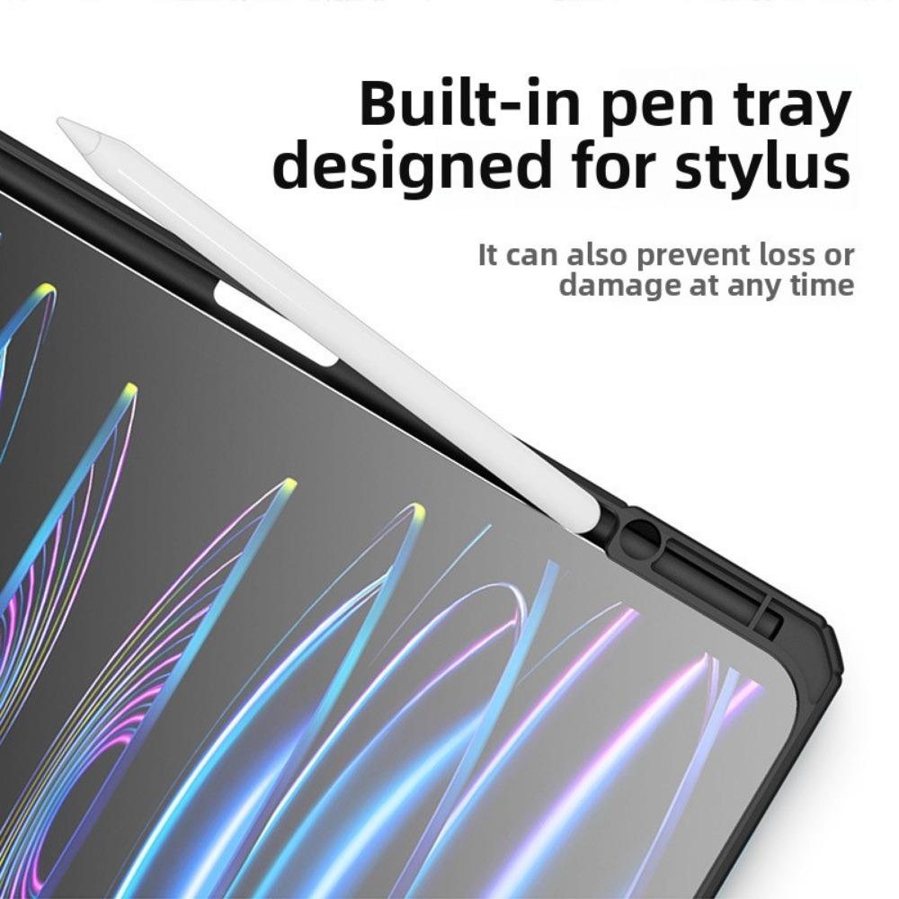 Premium Leder Tablet-Hülle für iPad Air 13 mit Stifthalter 3-fach Faltbare Transparente Hülle iPad Pro 11