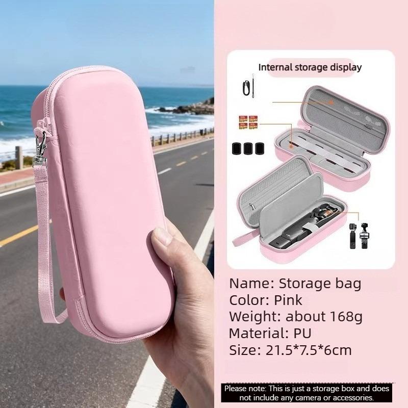 For DJI Osmo Pocket 4 3 Body Storage Bag PU Hard Shell Shockproof Scratch-Resistant Handheld Gimbal Camera Outdoor Accessory Bag