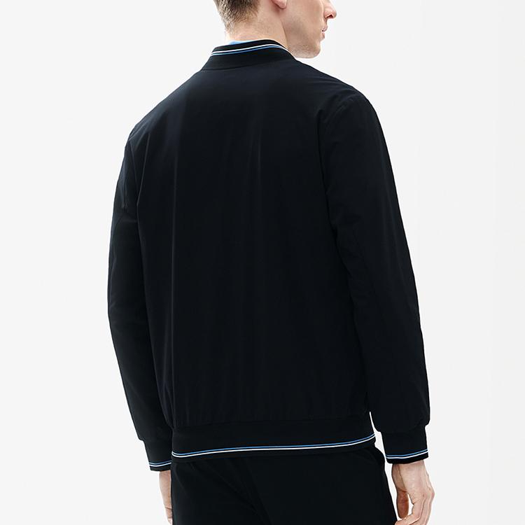 Fila Solid Color Casual Business Woven Jacket Men Jackets Black F11M222702F-BK