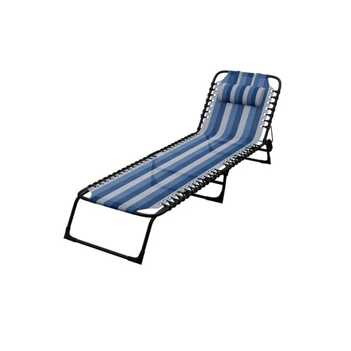 Chaise Longue Jardin Exterieur Bleu 190 x 27 x 58 cm Bleu - Marbueno