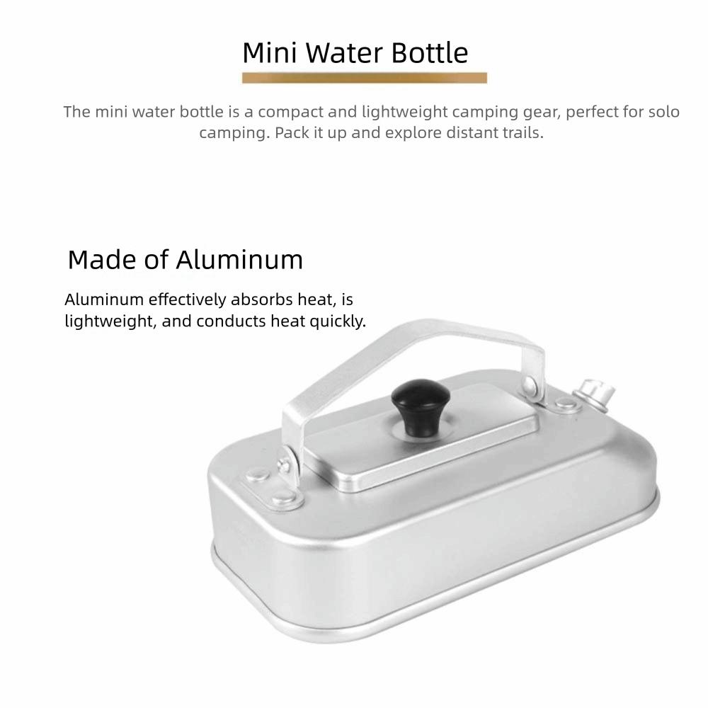 With Handle Camping Boiling Water Pot Aluminum Zinc Zinc Alloy Tea Cooker  for Hiking Fishing Picnic