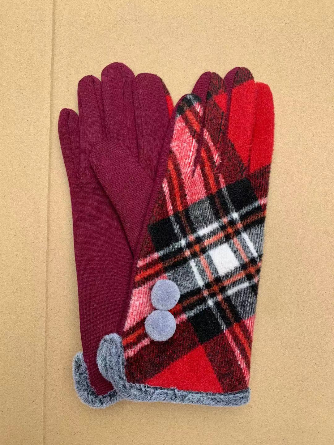 

Модные бархатные модные теплые перчатки для пальцев, женские перчатки для верховой езды на открытом воздухе One size красный