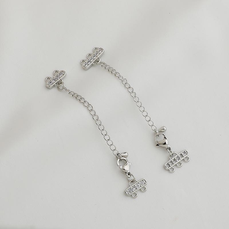 14K Gold-Plated Lobster Clasp Zircon Tassel Pendant Chain for DIY Jewelry Extension