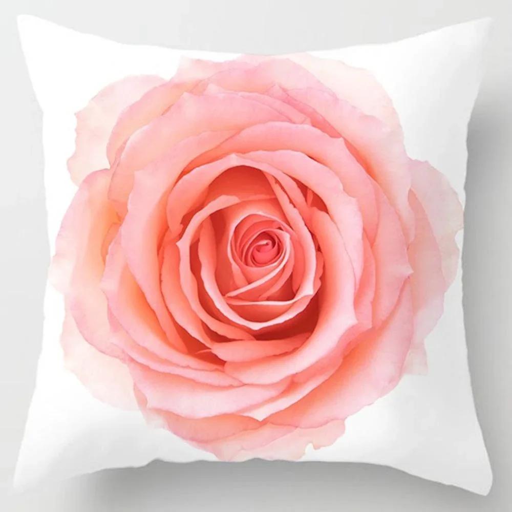 Modern Pink Pillow Case Polyester Peachskin Soft Cushion Cover Car Sofa Bedroom Living Room Fashion Home Decorative Pillowcase