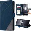 Case and Tempered Glass - Xiaomi - 13 Pro - Navy Blue - Leather Effect - Scratch Resistant