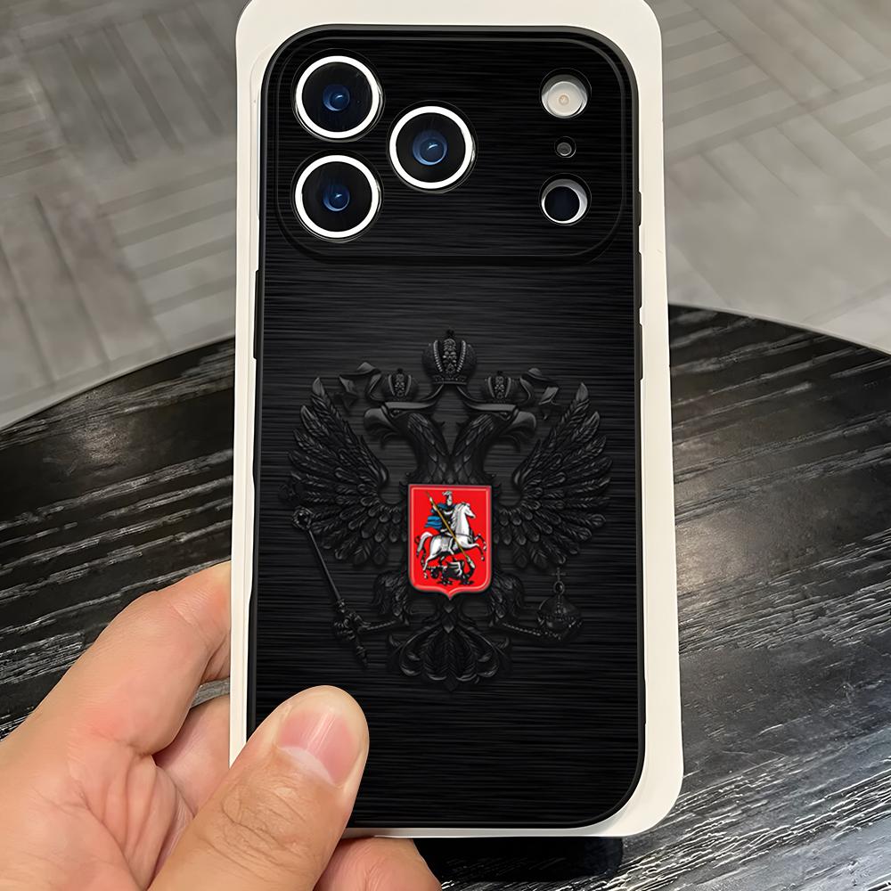 Russia Russian Flag Emblem National Phone Case For IPhone 17 Pro Max 16 15 14 Pro Max 13 11 X Xs Xr 8 7Plus Silicone Cover