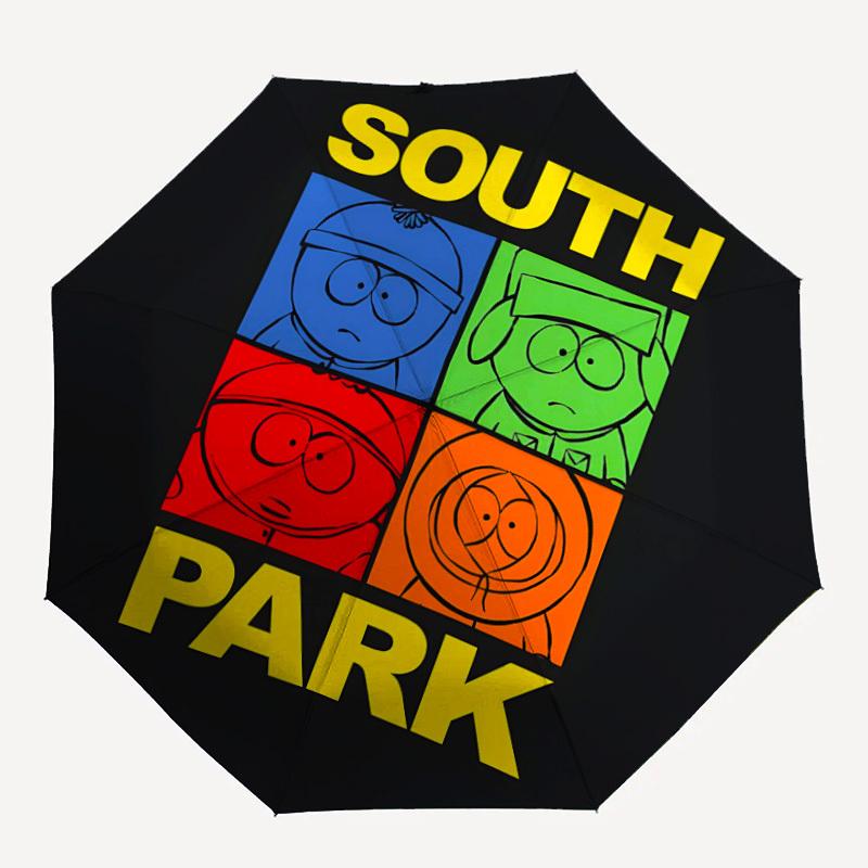 

1pc South Park Automatic Folding Umbrella, 8 Ribs for All-Season Use, Portable for Travel & Outdoor Activities084