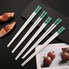 High Quality Alloy Non-Slip Chopsticks Green Cherry Blossom Chopstick Home Hotel Restaurant Hot Pot Kitchen Utensils Sushi