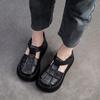 Fashion GKTINOO Woman Sandals Summer Wedge Sandals Casual Cutout Genuine Leather Women Shoes Female Ladies Platform Retro Sandalias