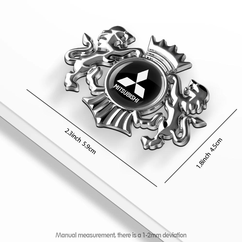 3D Lion Crown Car Emblem Sticker for Mitsubishi Lancer EVO Galant Grandis Colt Space Star - Easy Install Self-Adhesive Badge