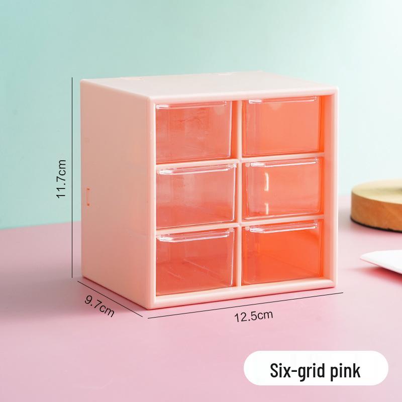 

Transparent Multi-Layer Desk Organizer: Nine-Grid Drawer for Stationery and Supplies
