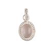 Natural Rose Quartz Gemstone 925 Sterling Silver Handmade Jewelry Pendant 1.20" PP-7-29